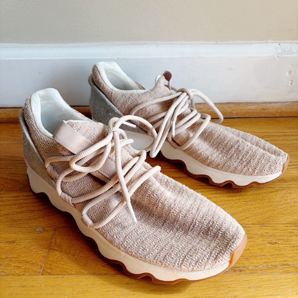 Sorel | Women’s Kinetic Lace-Up Sneakers Shoes Walking Natural Tan Size 9.5 - Picture 3 of 11